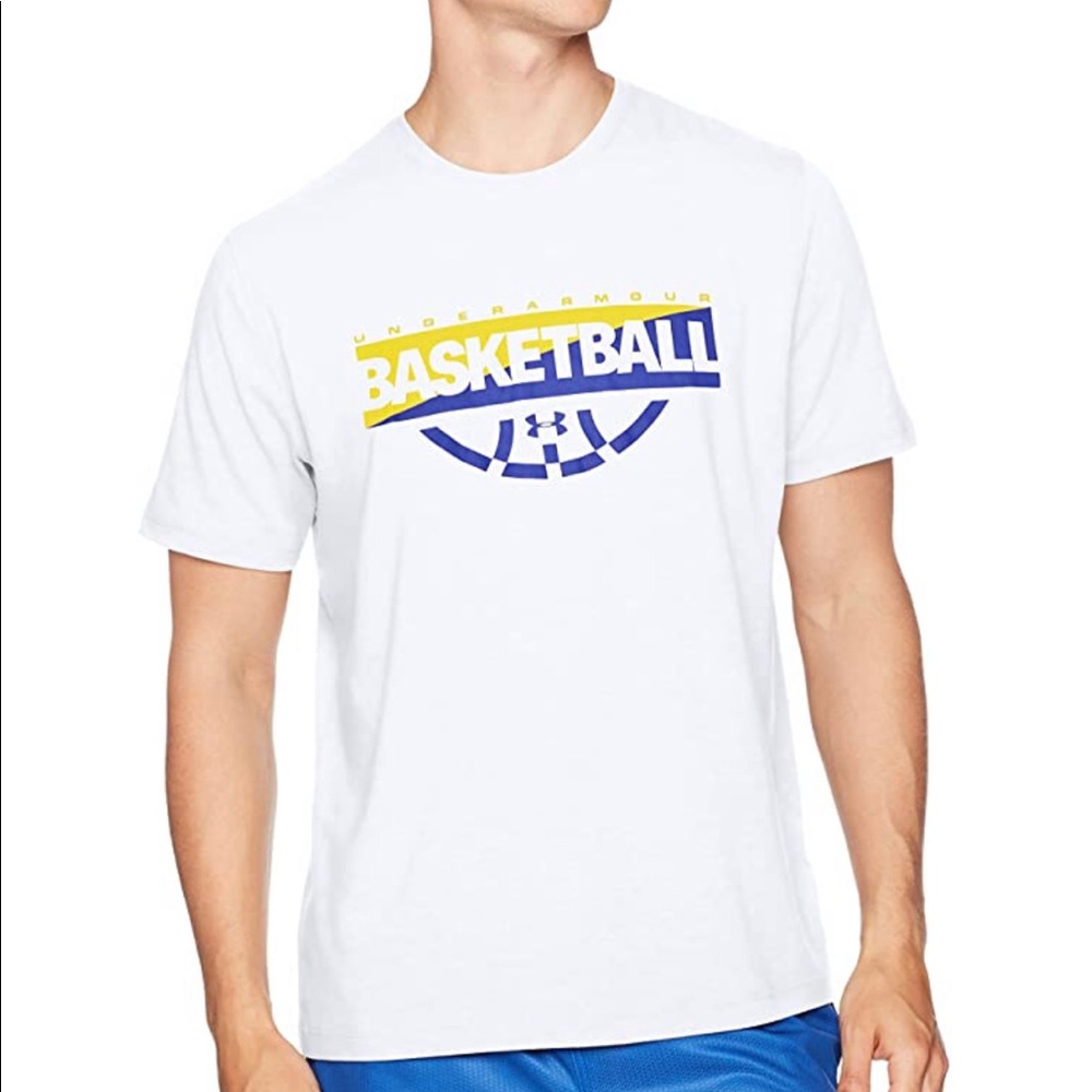 NWT Under Armour Baseline Basketball Tee White